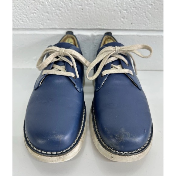Samuel Hubbard Dress Fast Blue Leather Dress Shoes / Men's Size 9 - Picture 3 of 8